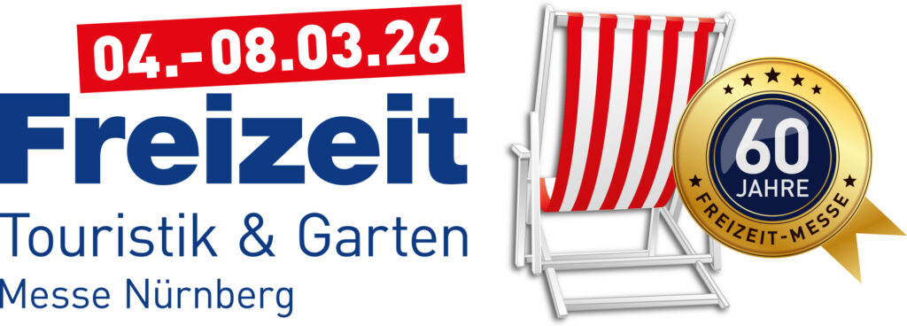 Logo der Freizeit, Touristik & Garten Messe mit Datum: 04-08.3.2026