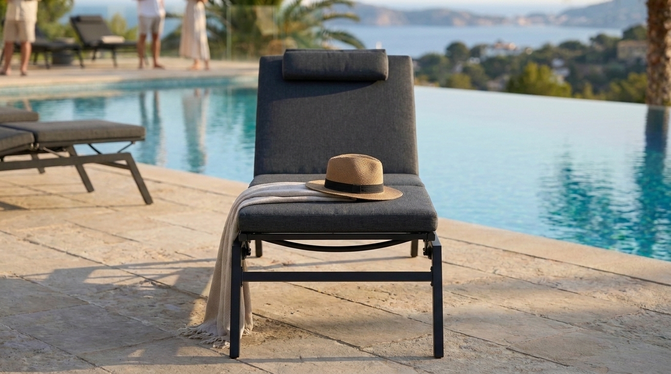 K-Design Heaven Sun Outdoor-Sonnenliege für Terrasse, Garten und Poolbereich