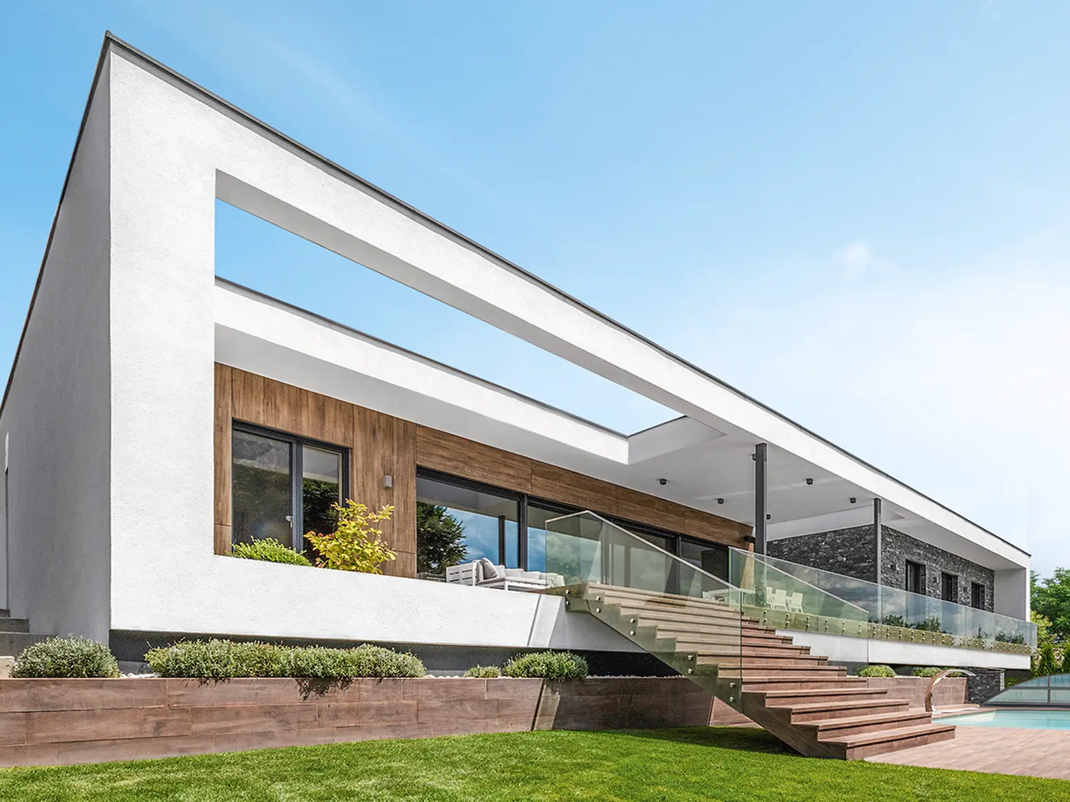 Internorm Kunststoff-Aluminium-Fenster als Teil einer modernen Raumgestaltung