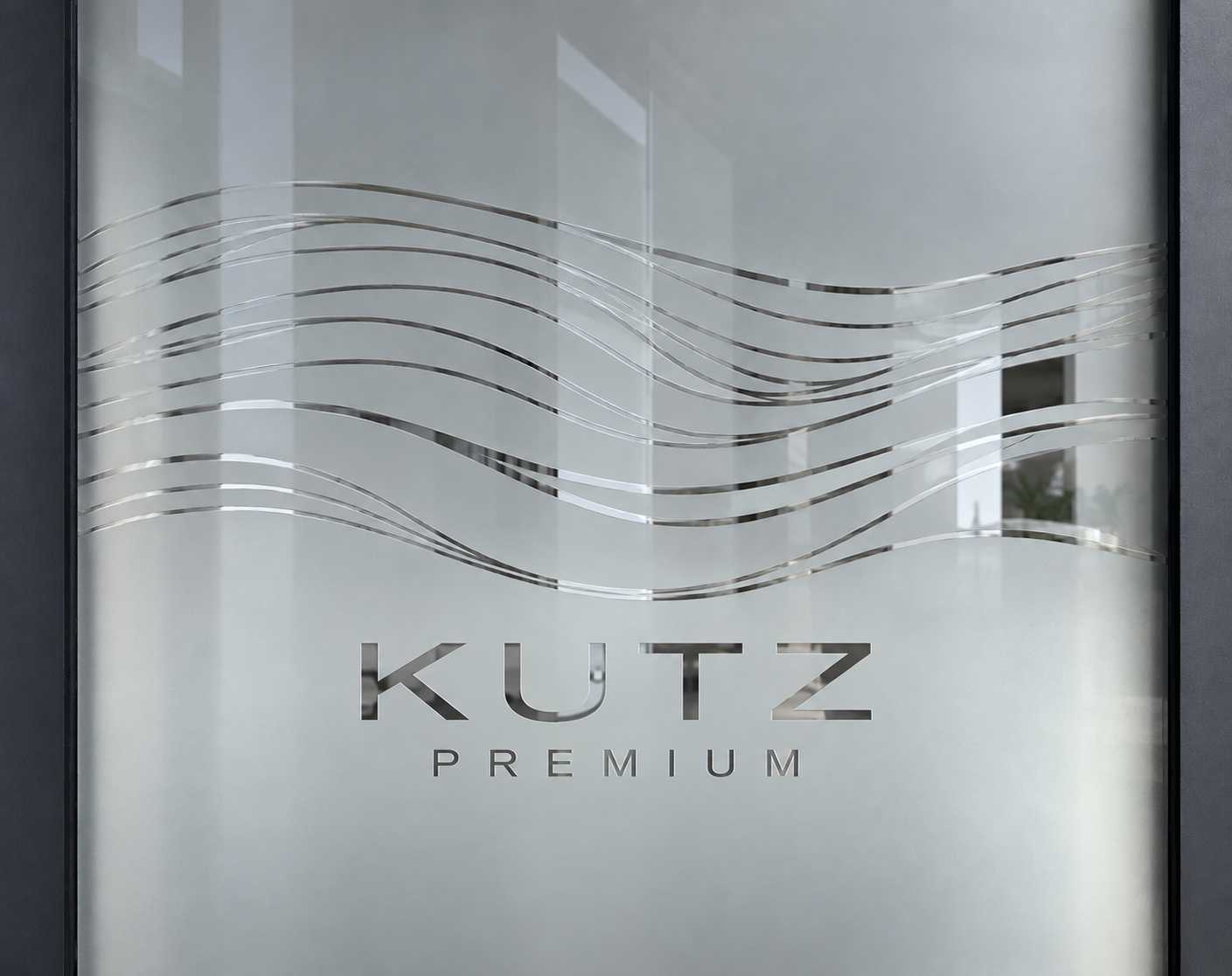 Mattiertes Glas für Aluminium-Haustüren bei Kutz mit klarem Kutz-Premium-Design und transparenten Gestaltungselementen.