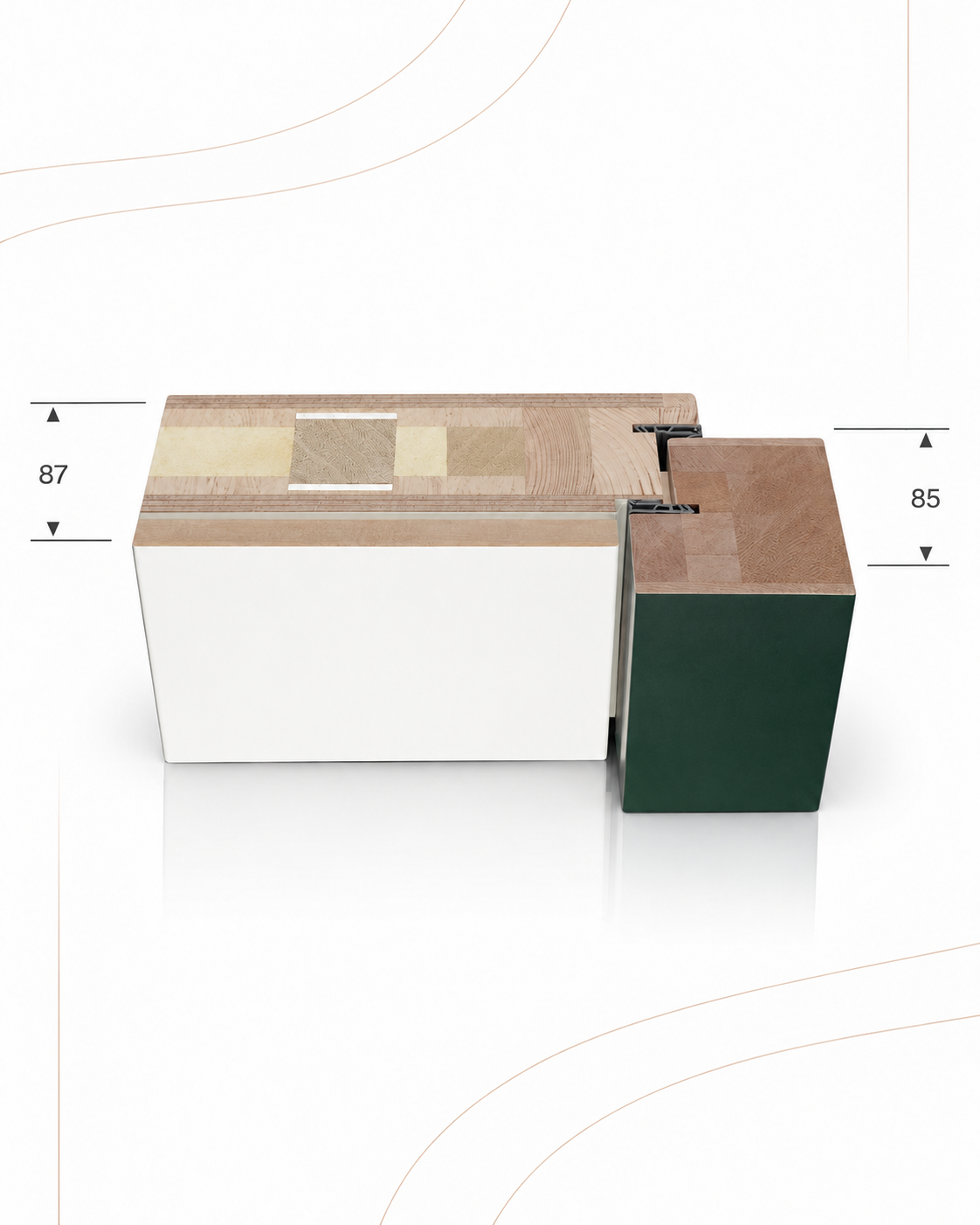 Holzhaustür DuoLine85 bei Kutz – technischer Querschnitt des Türsystems mit 85 mm Bautiefe.