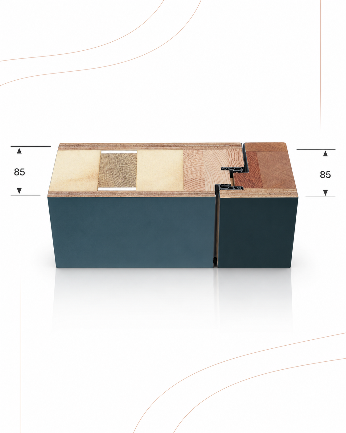 Holzhaustür PlanoFit85 bei Kutz – technischer Querschnitt des Türsystems mit 85 mm Bautiefe.